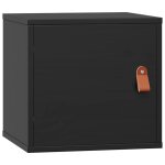 Vidaxl armoire murale noir 31, 5x30x30 cm bois de pin massif