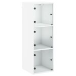 Vidaxl armoire murale avec portes en verre blanc 35x37x100 cm Vidaxl armoire murale avec portes en verre blanc 35x37x100 cm