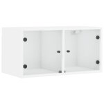 Vidaxl armoire murale avec portes en verre blanc 68, 5x37x35 cm Vidaxl armoire murale avec portes en verre blanc 68, 5x37x35 cm