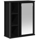 Vidaxl armoire murale de salle de bain miroir ch�ne noir 50x21x60 cm