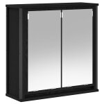 Vidaxl armoire murale de salle de bain miroir ch�ne noir 60x21x60 cm