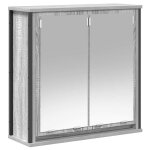 Vidaxl armoire murale de salle de bain miroir sonoma gris 60x21x60 cm