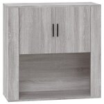 Vidaxl armoire murale sonoma gris 80x33x80 cm bois d'ing�nierie