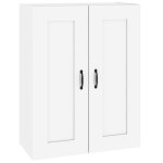 Vidaxl armoire murale suspendue blanc brillant 69, 5x32, 5x90 cm