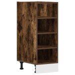 Vidaxl meuble bas  riga  chne fum 30x44, 5x81, 5cm bois d'ingnierie
