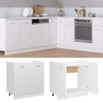 Vidaxl meuble sous - vier  lyon  blanc 80 x 46 x 81, 5 cm bois d'ingnierie