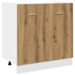 Vidaxl meuble sous vier  lyon  chne artisanal 80 x 46 x 81, 5 cm bois d'ingnierie
