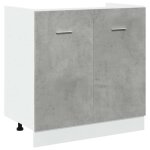 Vidaxl meuble sous - vier  lyon  gris bton 80 x 46 x 81, 5 cm bois d'ingnierie