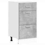 Vidaxl meuble bas lyon gris béton 40 x 46 x 81, 5 cm bois d'ingénierie Vidaxl meuble bas lyon gris béton 40 x 46 x 81, 5 cm bois d'ingénierie