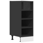 Vidaxl meuble bas  riga  noir 30 x 44, 5 x 81, 5 cm bois d'ingnierie