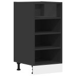 Vidaxl meuble bas  riga  noir 40 x 44, 5 x 81, 5 cm bois d'ingnierie