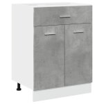 Vidaxl armoire � tiroirs  lyon  gris b�ton 60 x 46 x 81, 5 cm bois d'ing�nierie