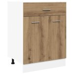 Vidaxl armoire � tiroirs  lyon  ch�ne artisanal 60 x 46 x 81, 5 cm bois d'ing�nierie