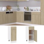Vidaxl armoire � tiroirs inf�rieure  lyon  ch�ne sonoma 30 x 46 x 81, 5 cm bois d'ing�nierie