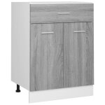 Vidaxl armoire  tiroirs  lyon  gris sonoma 60 x 46 x 81, 5 cm bois d'ingnierie