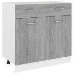 Vidaxl armoire de plancher � tiroir  lyon  sonoma gris 80x46x81, 5 cm