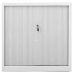 Vidaxl armoire � portes coulissantes gris 90x40x90 cm acier