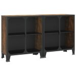 Vidaxl armoires de rangement 2 pcs marron 72x36x82 cm m�tal et mdf