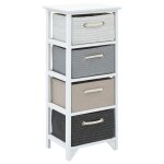 Vidaxl armoire de rangement 4 tiroirs bois