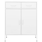 Vidaxl armoire de rangement blanc 80x35x101, 5 cm acier