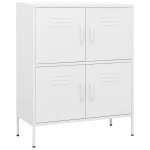 Vidaxl armoire de rangement blanc 80x35x101, 5 cm acier