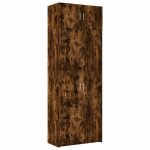 Vidaxl armoire de rangement ch�ne fum� 80x42, 5x225cm bois d'ing�nierie