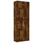 Vidaxl armoire de rangement chne fum 80x42, 5x225cm bois d'ingnierie