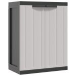 Vidaxl armoire de rangement d'ext�rieur gris et noir 65x37x85 cm pp