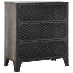 Vidaxl armoire de rangement gris 72x36x82 cm m�tal et mdf