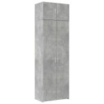 Vidaxl armoire de rangement gris bton 70x42, 5x225cm bois d'ingnierie
