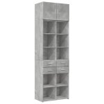 Vidaxl armoire de rangement gris b�ton 70x42, 5x225cm bois d'ing�nierie