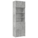 Vidaxl armoire de rangement gris b�ton 70x42, 5x225cm bois d'ing�nierie