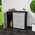 Vidaxl armoire de rangement de jardin avec 2 �tag�res noir et gris