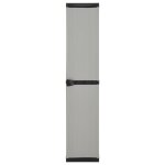 Vidaxl armoire de rangement de jardin 3 étagères gris / noir 34x40x168cm Vidaxl armoire de rangement de jardin 3 étagères gris / noir 34x40x168cm