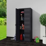Vidaxl armoire de rangement de jardin avec 3 �tag�res noir