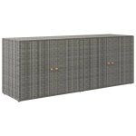 Vidaxl armoire de rangement jardin gris 198x55, 5x80 cm rsine tresse