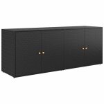 Vidaxl armoire de rangement de jardin noir 198x55, 5x80 cm r�sine tress�e