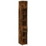 Vidaxl armoire de rangement mince chne fum 30x42, 5x225 cm