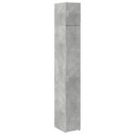 Vidaxl armoire de rangement mince gris b�ton 30x42, 5x225 cm