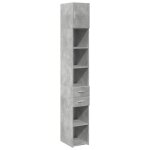 Vidaxl armoire de rangement mince gris bton 30x42, 5x225 cm