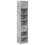 Vidaxl armoire de rangement mince gris b�ton 45x42, 5x225 cm