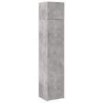 Vidaxl armoire de rangement mince gris b�ton 45x42, 5x225 cm