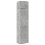 Vidaxl armoire de rangement mince gris b�ton 50x42, 5x225 cm