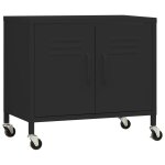 Vidaxl armoire de rangement noir 60x35x56 cm acier