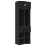 Vidaxl armoire de rangement noir 70x42, 5x225 cm bois d'ingénierie Vidaxl armoire de rangement noir 70x42, 5x225 cm bois d'ingénierie
