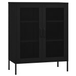 Vidaxl armoire de rangement noir 80x35x101, 5 cm acier