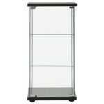 Vidaxl armoire de rangement verre tremp� noir
