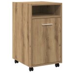 Vidaxl armoire avec roues ch�ne artisanal 33x38x60cm bois d'ing�nierie