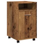 Vidaxl armoire avec roues vieux bois 33x38x60 cm bois d'ingnierie