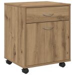 Vidaxl armoire roulante ch�ne artisanal 45x38x54 cm bois d'ing�nierie